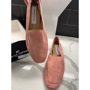 Beautiful Andrea Carrano Pink Velvet Flats Size 8/ 38 worn ONCE!